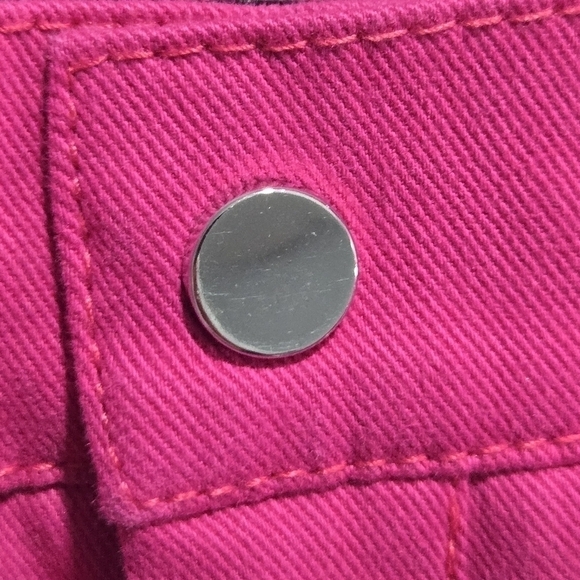 ZARA Women's Valentine High Rise Skinny Zip Denim Jeans Fuschia Pink Size Small - Picture 6 of 12